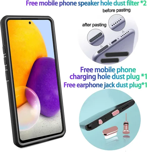Vista 2 de Funda resistente para Samsung Galaxy A03s/A02S de 6.5 pulgadas, 4 esquinas con bolsas de aire [protección contra caídas de 12 pies], agarre