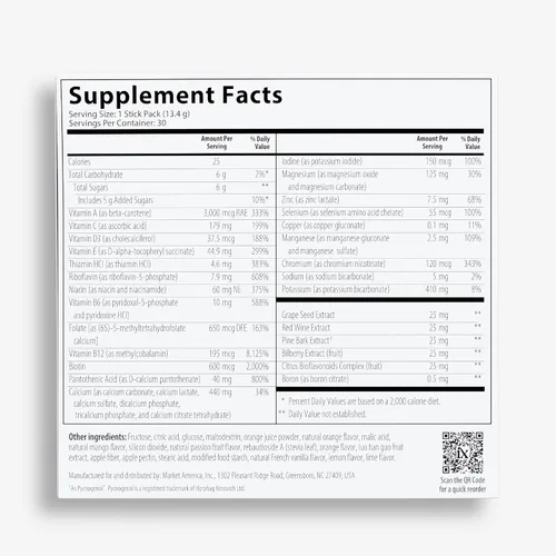 Vista 6 de Isotonix® Daily Essentials Paquetes de polvo multivitamínico - Fórmula 4 en 1 con multivitamínico, complejo B activado, calcio Plus y OPC-3
