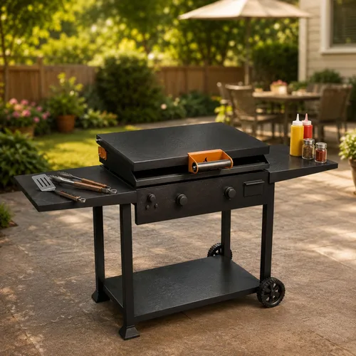 Vista 7 de Kit de mango y bisagra para parrilla Blackstone de 28" 36" 44" bisagras de Naranja