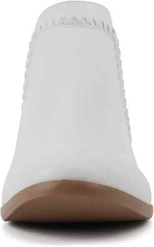 Vista 4 de Soda Sincere - Botines de tacón bajo para mujer con correas elásticas cruzadas