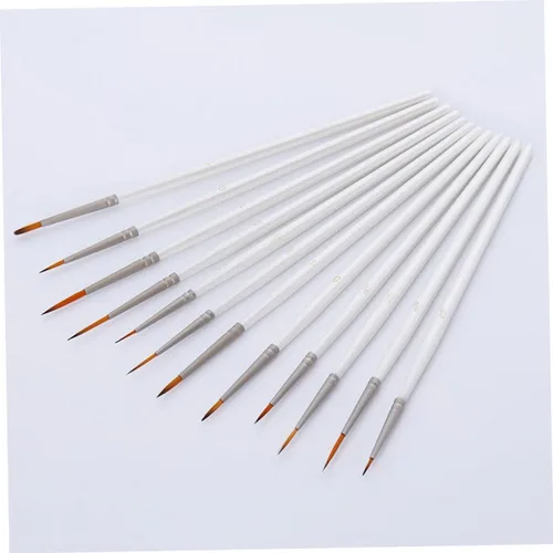 Vista 2 de TEHAUX Pinceles de acuarela para acuarela, pinceles de pintura de color de agua, pinceles de arte en miniatura, kit de pinceles de detalles finos