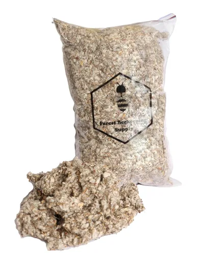 Vista 2 de Combustible para fumador de colmena de abejas Fibra de algodón 100% natural Bolsa de 1 LB