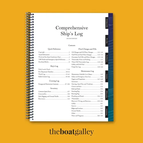 Vista 9 de The Boat Galley Registro del barco: 5 registros en 1 libro - Registro de vigilancia, registro de crucero, cambios y rellenos de líquidos