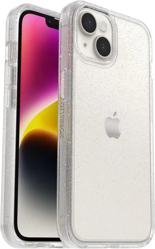Vista 2 de OtterBox Funda de la serie Symmetry para iPhone 14 y iPhone 13, color negro, ultra suave, compatible con carga inalámbrica, bordes elevados que