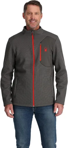 Vista 6 de Spyder Chaqueta híbrida de capa media con cremallera completa para hombre Azul etéreo