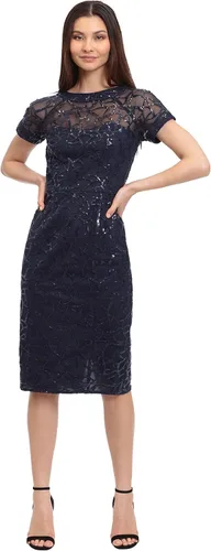 Vista 2 de Maggy London Vestido de ilusión de manga corta para mujer