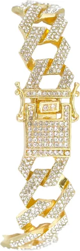 Vista 22 de Charles Raymond Bling-ed Out Ultimate Hip Hop Royalty Reloj para hombre con número romano de fácil lectura o indicadores de tiempo de diamantes