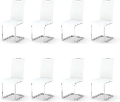 Vista 16 de Juego de sillas de comedor modernas (2 unidades) de piel sintética PU con respaldo alto tapizadas con patas doradas de metal para cocina y comedor