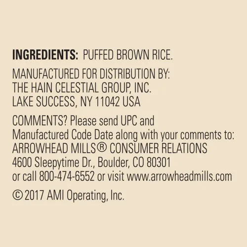 Vista 4 de Arrowhead Mills Cereal de arroz inflado, bolsa de 6 onzas (paquete de 12)