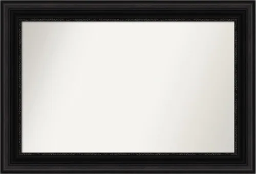 Vista 482 de Amanti Art Espejo personalizado, espejo de baño negro puente, espejo de pared o espejo de tocador de baño sobre el fregadero (26 x 26 pulgadas)