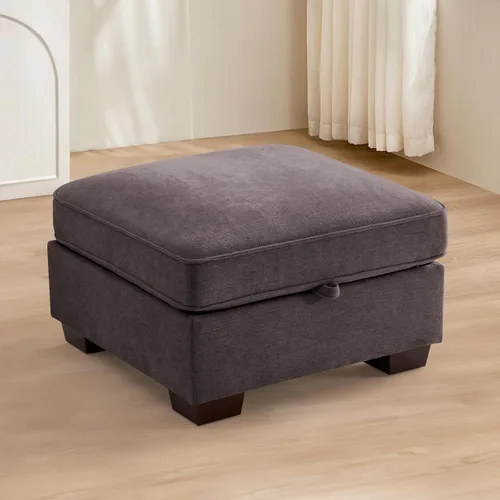 Vista 11 de TEKAMON - Sofá modular de 73" con almacenamiento en el asiento, sofá biplaza moderno de tela de chenilla para sala de estar, oficina, apartamento
