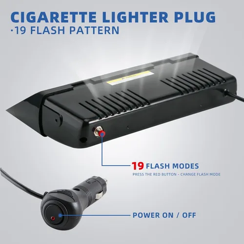 Vista 5 de Barra de luces de emergencia estroboscópicas de escolta fúnebre púrpura/blanca para salpicadero 12V LED, interior, parabrisas, visera, cubierta