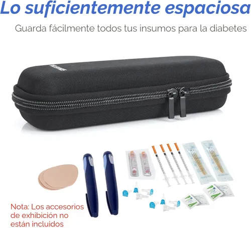 Vista 5 de Estuche de viaje enfriador de insulina YOUSHARES, bolsa de refrigeración para medicinas GLP-1 para diabéticos para Zepbound para la pluma Mounjaro