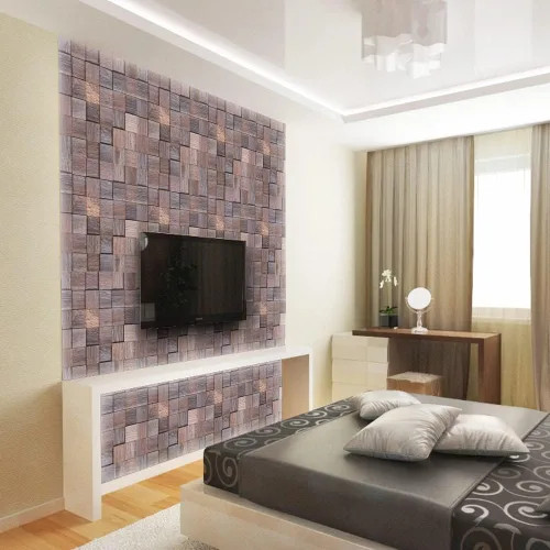 Vista 7 de Alenor Tessera Ice - Paneles de pared de madera 3D de 5.80 pies cuadrados, juego de paneles de madera natural recuperada, ajuste sin costuras, Hielo