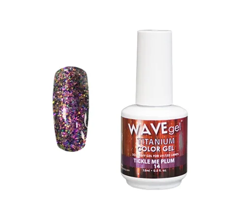 Vista 32 de WAVEGEL - Esmalte de uñas en gel con purpurina, colección Titanio, #28 Twinkle Pink I 0.5 onzas