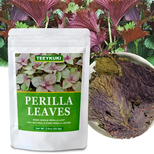 Vista 3 de Hoja de perilla entera seca natural, 2.0 onzas (1.98 oz), hoja de perilla seca prémium para cocinar y hornear, apta para veganos