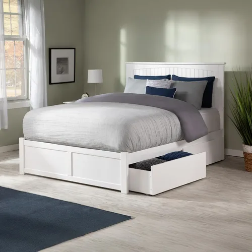 Vista 15 de Atlantic Furniture Nantucket - Cama de plataforma con 2 cajones de cama urbana Espresso