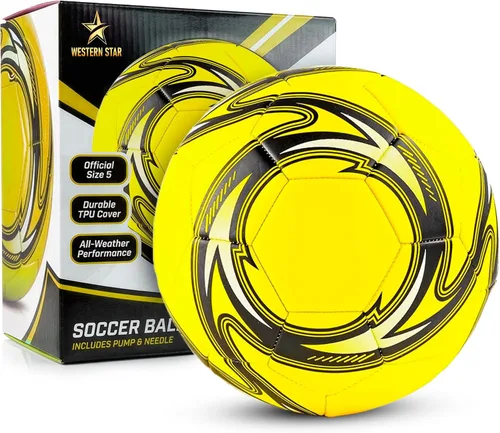 Vista 11 de Western Star Balón de fútbol Helix- Tamaño 3 4 5 – Pelotas de fútbol oficiales de grado de partido – Diseño atractivo y duradero