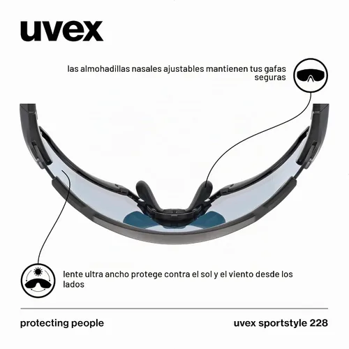Vista 6 de Uvex Uvex Sportstyle 228 - Gafas deportivas unisex (paquete de 1)
