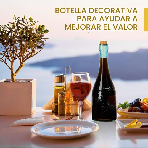 Vista 4 de BULK PARADISE Botellas de vidrio azul surtido con corchos, paquete de 6, 2.5 x 9 pulgadas, 16 onzas