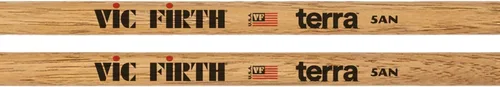 Vista 3 de Vic Firth 5ATN Terra - Baquetas de madera, punta de nailon, paquete de 4 pares