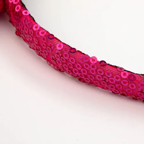 Vista 4 de Foeran Diademas de orejas de ratón, lazos brillantes, orejas de ratón con purpurina, decoración de princesa, disfraz de cosplay para niñas y mujeres