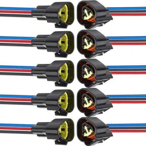 Vista 7 de Conector de cable eléctrico de 2 pines, enchufe impermeable macho hembra de 16 AWG, enchufe de desconexión rápida, adecuado para automóvil, camión