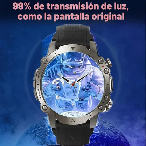 Vista 5 de Protector de pantalla de reloj inteligente militar SUNKTA [3 unidades] Protector de pantalla de vidrio templado 9H compatible con SUNKTA K52