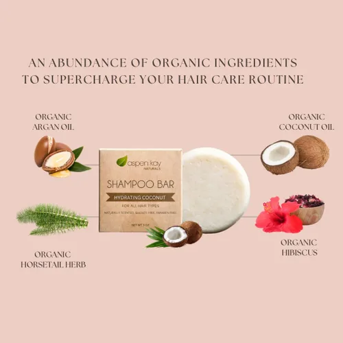 Vista 4 de Barra de champú de aceite de coco y argán, hidratante profunda para cabello seco dañado. Champú sólido hidratante y nutritivo para cabello rizado