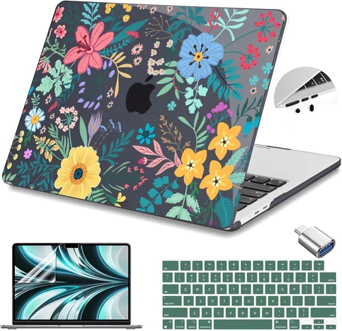 Vista 13 de Teryeefi Compatible con M4 M3 M2 MacBook Air de 15 pulgadas 2024 2023 Funda Modelo A3241 A3114 A2941 con Pantalla Liquid Retina, Cubierta Protectora