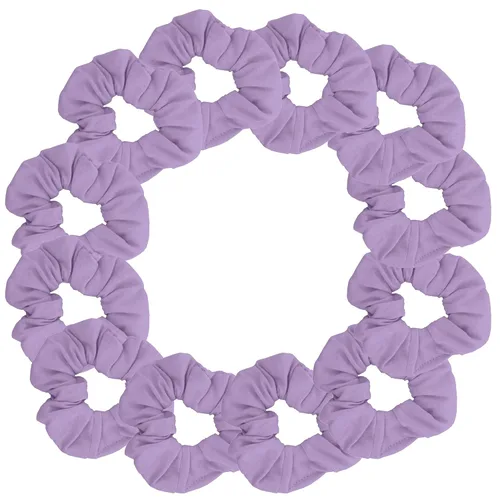 Vista 33 de Motique Accessories Scrunchies para mujer, paquete de 12, color negro