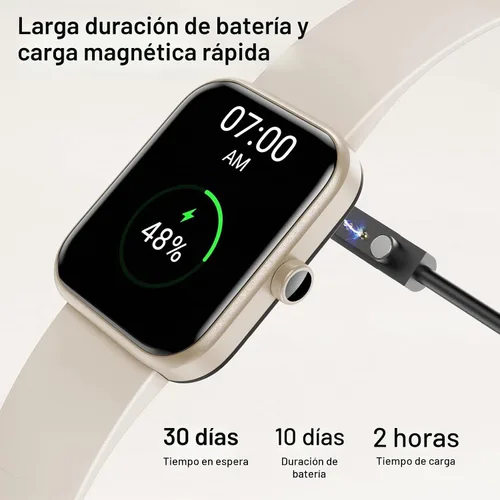 Vista 3 de TOZO S2 44mm - Reloj inteligente con Alexa, monitor de sueño, impermeable 5ATM, pantalla táctil HD, compatible con iPhone y Android, champán