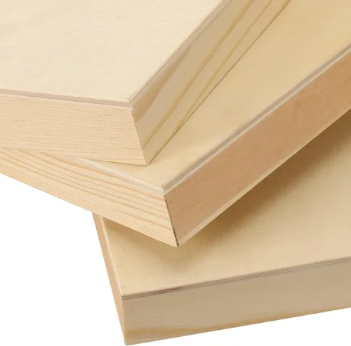 Vista 3 de ZOENHOU 10 tableros de lienzo de madera de 8 x 8 pulgadas, lienzo de madera cuadrado sin terminar, paneles de madera acunados para pintar, verter
