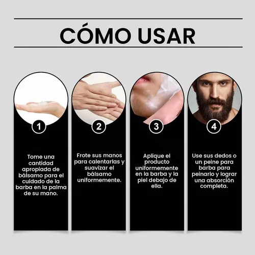 Vista 4 de Estimulante para Barba, Apolo Cosmetics Para Barba, Ultra Potente Bálsamo de Crecimiento, New De Barba, Estimulante Barba Hidrata y Fortalece