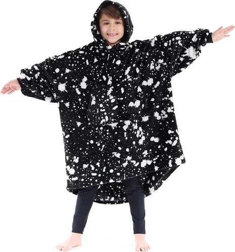 Vista 15 de THE COMFY Dream Jr para niños Manta portátil de forro polar de microfibra ligera con capucha y bolsillo Visto en Shark Tank