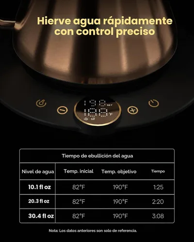 Vista 5 de Cocinare FLOW B9 - Hervidor eléctrico de cuello de cisne ± 1 ° F