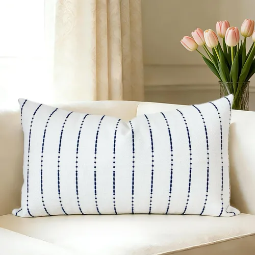 Vista 36 de Slow Cow - Funda de almohada decorativa con bordado, funda de almohada para sofá, funda de almohada de 20 x 20 pulgadas, gris