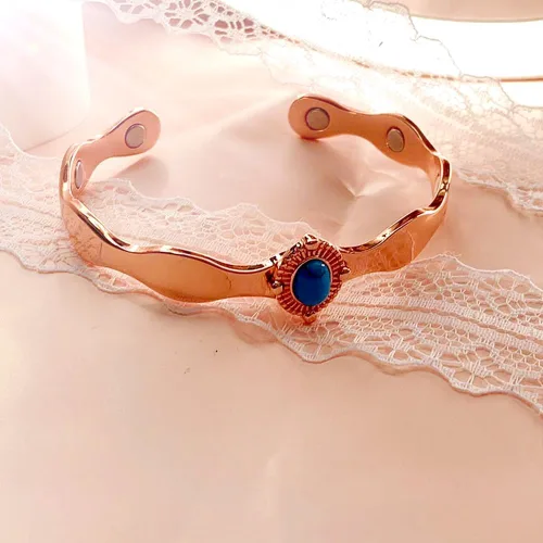 Vista 2 de Pulsera de cobre utilizada para tamaño ajustable: una pulsera de cobre puro para mujeres