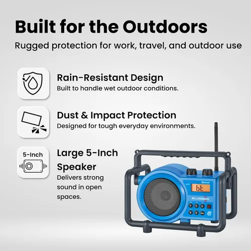 Vista 16 de Sangean Compact Ultra Rugged receptor de radio Azul