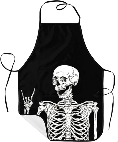Vista 10 de Sigouyinei Delantales para mujeres con bolsillos, delantal para hombres, delantal adecuado para chefs camareros, técnicos de uñas para hornear