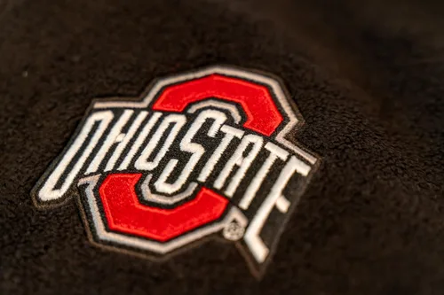Vista 6 de JH DESIGN Sudadera con Cremallera de un Cuarto de Forro Polar de Manga Larga para Hombre Ohio State Buckeyes Negro