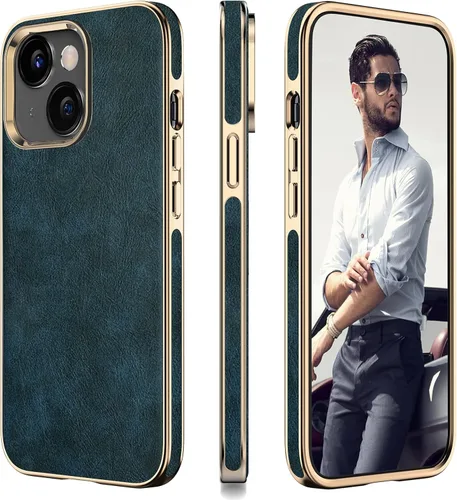 Vista 30 de LOHASIC Funda para iPhone 12 y iPhone 12 Pro - Fundas para teléfono i Phone 12 con borde cromado delgado, fundas de cuero de diseño suave, funda