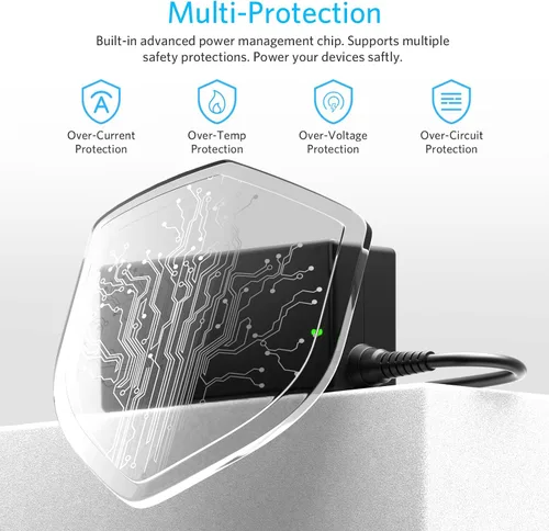 Vista 6 de Belker Cargador universal para portátil de 90 W y 65 W, cable de alimentación para HP Dell Asus Lenovo, Samsung, Acer Gateway, Toshiba, fuente