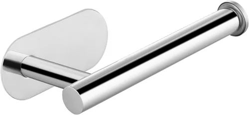 Vista 15 de Soporte para papel higiénico autoadhesivo, sin taladrar para baño, baño, baño, soporte de pared, acero inoxidable (negro)