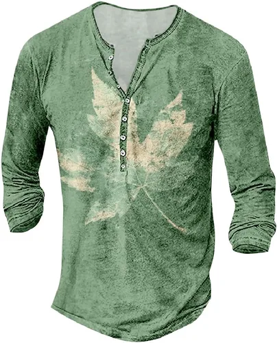 Vista 10 de MARSVOVO Camisetas gráficas para hombre, camisetas Henley con estampado de moda, holgadas, casuales, ligeras, para entrenamiento, suaves, vintage