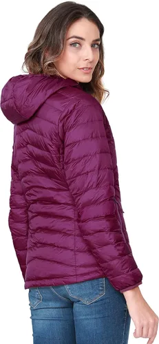 Vista 5 de CAMEL CROWN Chaqueta ligera con capucha para mujer, abrigos aislados acolchados y plegables