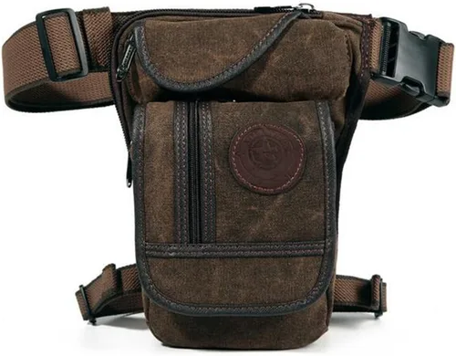 Vista 11 de Bolso táctico al aire libre multifuncional retro de la pierna de la cintura de la lona Molle