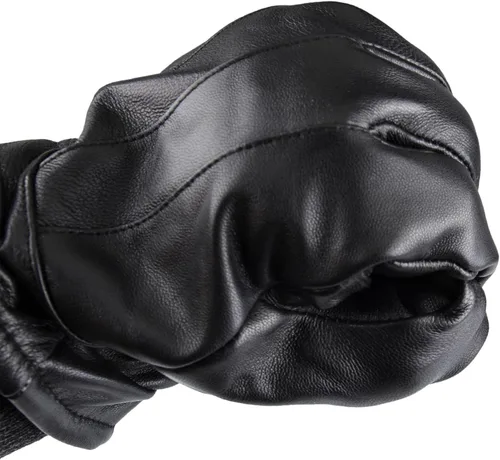 Vista 5 de Guantes de invierno de cuero cálidos para hombre Dockers con capacidad de pantalla táctil para smartphone