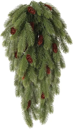Vista 26 de RECUTMS Guirnalda artificial de otoño, plantas de vegetación sintética 1 pieza seda marrón