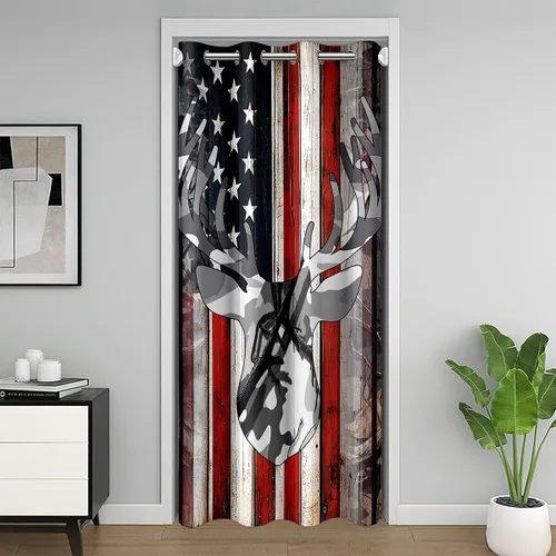Vista 9 de jejeloiu Cortina de puerta de estilo japonés para puerta, privacidad de 42 x 80 pulgadas, tratamiento de ventana japonés Ukiyoe para decoración